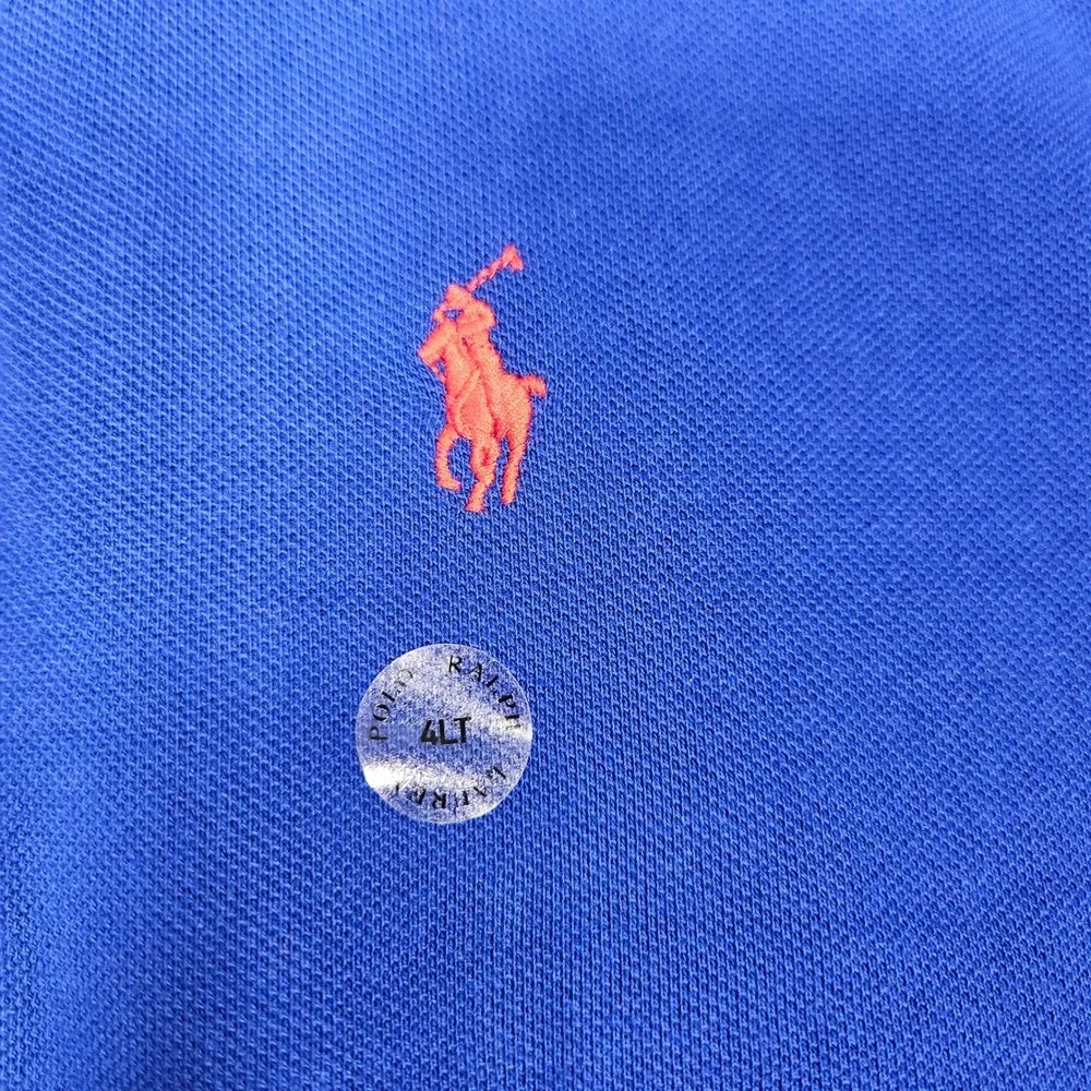 NWT Polo Ralph Lauren Polo Shirt Mens 4XLT Blue Short Sleeve Pony Classic Preppy
